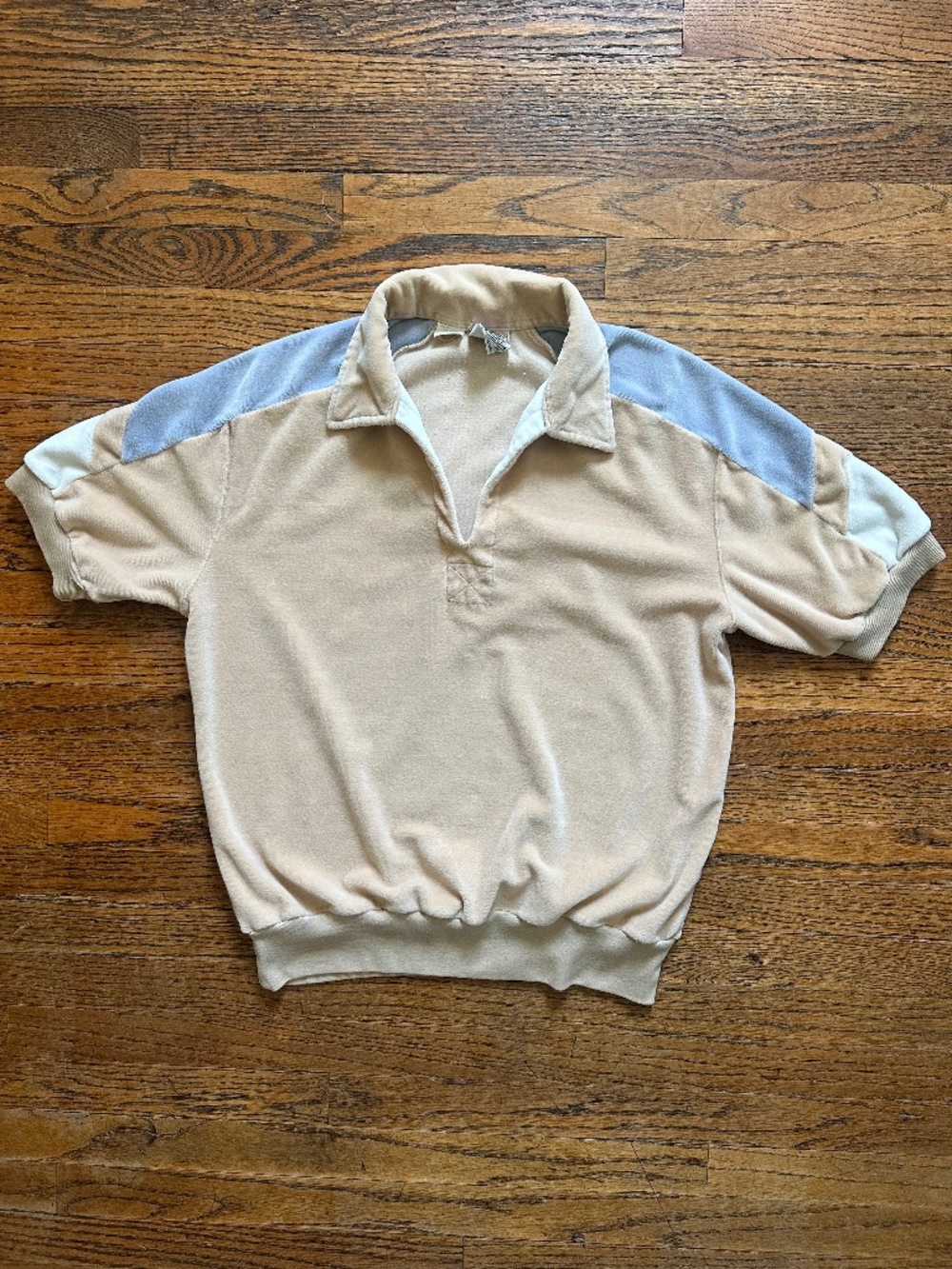 70s Velour Color block Vintage Kennington Polo